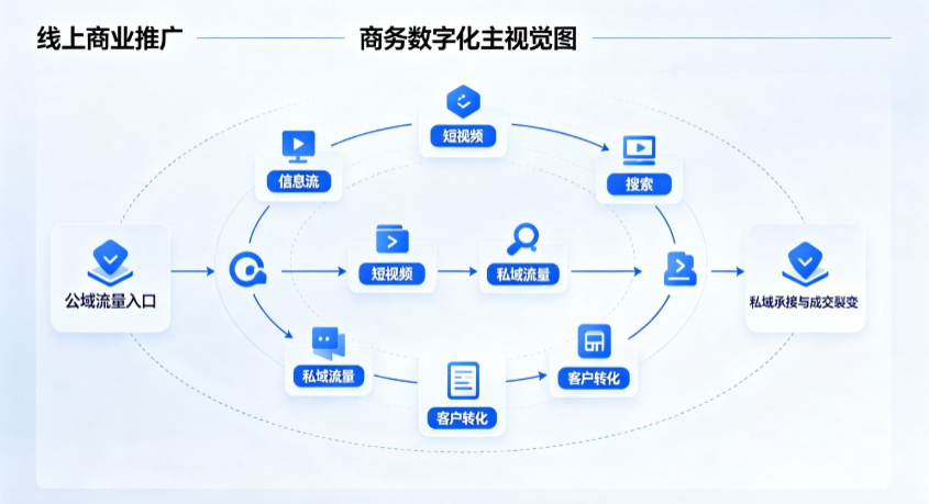 贵池区线上商业推广怎么做？全域流量闭环搭建与低成本转化实战指南